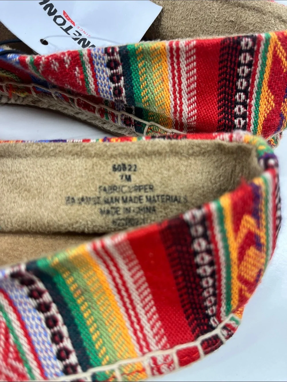 NWT Minnetonka Women's Pam Espadrille in Frisco Stripe Size 7